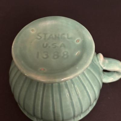 LOT 85: Vintage Stangl Pottery Cups, Saucers, Creamer & Sugar, Vintage Stangl Della-Ware Plates (5)