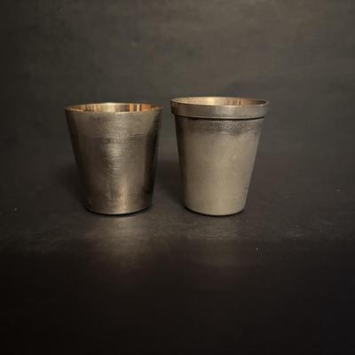 LOT 86: Wade/Staffordshire British Navy Pussers Rum Decanter, Western Germany HB salt Glaze Stein, Vintage Metal Made in Germany Shot...