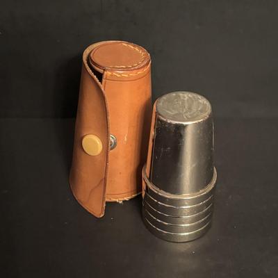 LOT 86: Wade/Staffordshire British Navy Pussers Rum Decanter, Western Germany HB salt Glaze Stein, Vintage Metal Made in Germany Shot...