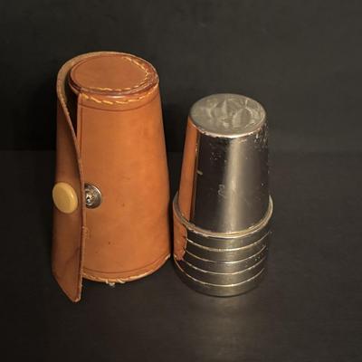 LOT 86: Wade/Staffordshire British Navy Pussers Rum Decanter, Western Germany HB salt Glaze Stein, Vintage Metal Made in Germany Shot...