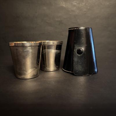 LOT 86: Wade/Staffordshire British Navy Pussers Rum Decanter, Western Germany HB salt Glaze Stein, Vintage Metal Made in Germany Shot...