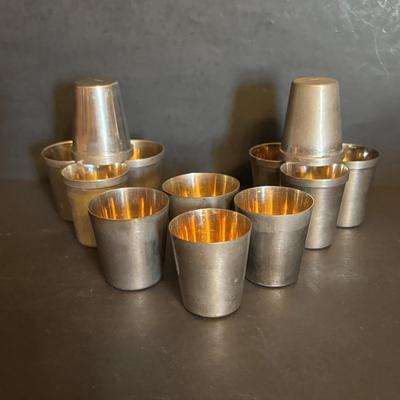 LOT 86: Wade/Staffordshire British Navy Pussers Rum Decanter, Western Germany HB salt Glaze Stein, Vintage Metal Made in Germany Shot...