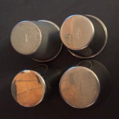 LOT 86: Wade/Staffordshire British Navy Pussers Rum Decanter, Western Germany HB salt Glaze Stein, Vintage Metal Made in Germany Shot...