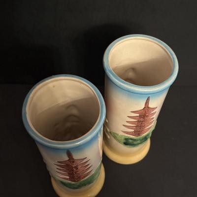 LOT 87: Vintage OMC/Otagiri Mercantile Co. Geisha Girl Vases/Tiki Mugs