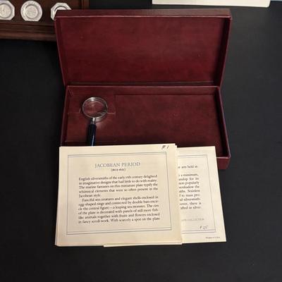 LOT 88: The Franklin Mint: Antique English Silver Miniature Plate Collection, Sterling Silver Masterpieces: Tw101.5g