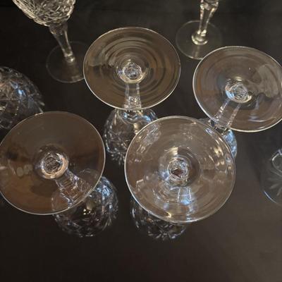 LOT 89: Exquisite Set of 12 Galway Irish Crystal Ashford 8" Water Goblets w/Plain Base