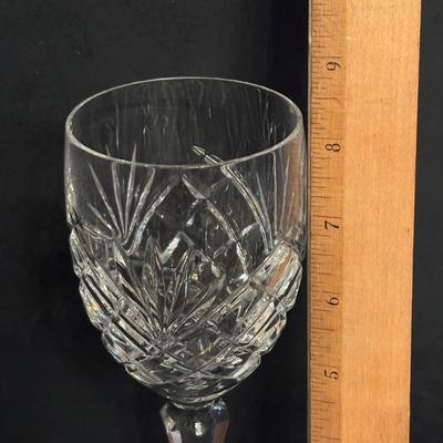 LOT 89: Exquisite Set of 12 Galway Irish Crystal Ashford 8" Water Goblets w/Plain Base