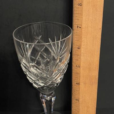 LOT 90: Exquisite Set of 12 Galway Irish Crystal Ashford 6 3/4" Wine Glasses w/Plain Base