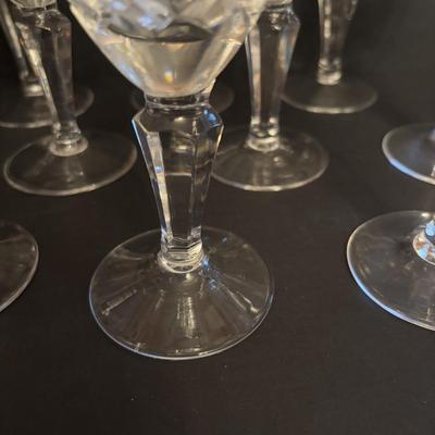 LOT 90: Exquisite Set of 12 Galway Irish Crystal Ashford 6 3/4" Wine Glasses w/Plain Base