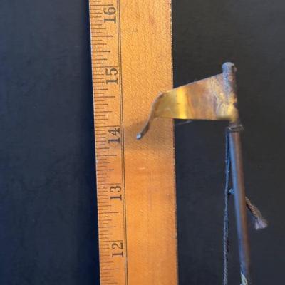 LOT 94: Mario Jason Originals Handmade & Signed Brass Sailboat Sculpture, Casa Fernandez Hand Carved & Painted Bird, Brass Whale...