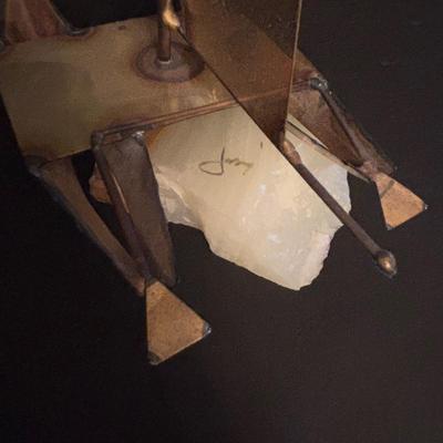 LOT 94: Mario Jason Originals Handmade & Signed Brass Sailboat Sculpture, Casa Fernandez Hand Carved & Painted Bird, Brass Whale...