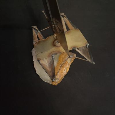 LOT 94: Mario Jason Originals Handmade & Signed Brass Sailboat Sculpture, Casa Fernandez Hand Carved & Painted Bird, Brass Whale...