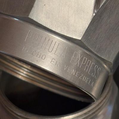 LOT 96: Vintage Primula Express Stovetop Espresso Coffee Maker & Demitasse/Espresso Cups