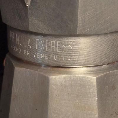 LOT 96: Vintage Primula Express Stovetop Espresso Coffee Maker & Demitasse/Espresso Cups