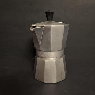 LOT 96: Vintage Primula Express Stovetop Espresso Coffee Maker & Demitasse/Espresso Cups