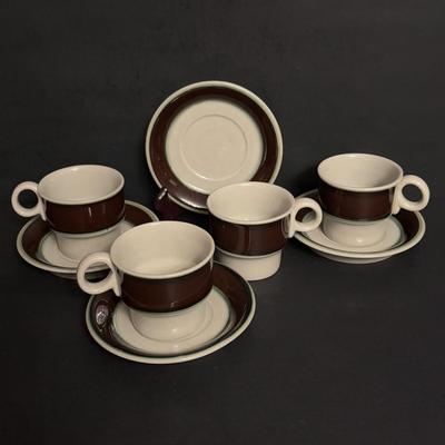 LOT 97: Hogans Keramik, Sweden Stoneware Expresso Mugs & Vintage PeDe Dienes German Coffee Grinder