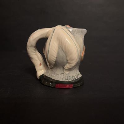 LOT 99: Royal Daulton Miniature Tobey Pitchers, Embossed Lightweight Brass Pitcher, England & Pewter Mugs