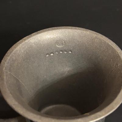 LOT 99: Royal Daulton Miniature Tobey Pitchers, Embossed Lightweight Brass Pitcher, England & Pewter Mugs