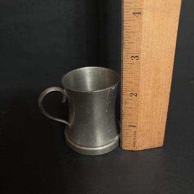LOT 99: Royal Daulton Miniature Tobey Pitchers, Embossed Lightweight Brass Pitcher, England & Pewter Mugs