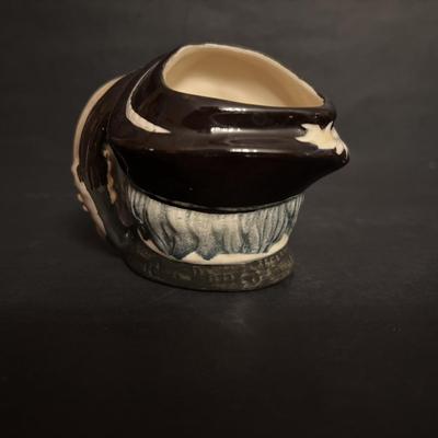 LOT 99: Royal Daulton Miniature Tobey Pitchers, Embossed Lightweight Brass Pitcher, England & Pewter Mugs