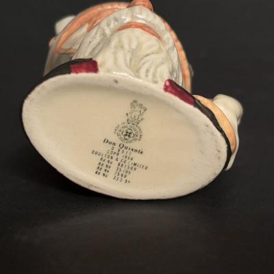 LOT 99: Royal Daulton Miniature Tobey Pitchers, Embossed Lightweight Brass Pitcher, England & Pewter Mugs