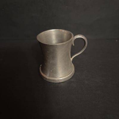 LOT 99: Royal Daulton Miniature Tobey Pitchers, Embossed Lightweight Brass Pitcher, England & Pewter Mugs