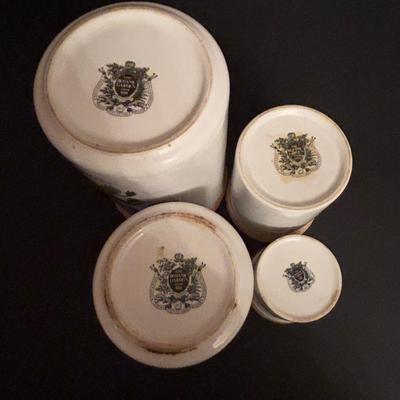 LOT 165: Portmeirion Botanic Garden Canister/Jars (4pcs) Set & Bowls (6pcs)