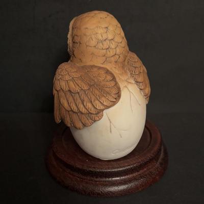 LOT 167: Andrea by Sadek "Elf Owl" & 1990 Owl Porcelain Figurines, Beatrice Potters Old Mr. Brown, Beswick England