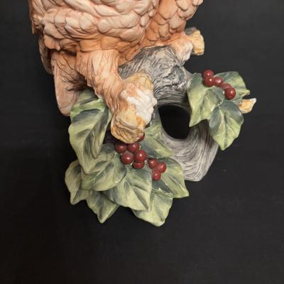 LOT 167: Andrea by Sadek "Elf Owl" & 1990 Owl Porcelain Figurines, Beatrice Potters Old Mr. Brown, Beswick England