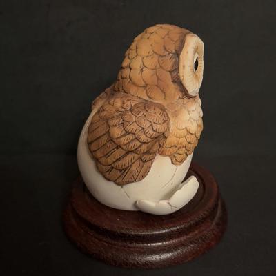 LOT 167: Andrea by Sadek "Elf Owl" & 1990 Owl Porcelain Figurines, Beatrice Potters Old Mr. Brown, Beswick England