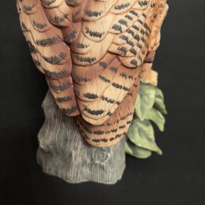 LOT 167: Andrea by Sadek "Elf Owl" & 1990 Owl Porcelain Figurines, Beatrice Potters Old Mr. Brown, Beswick England