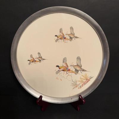 LOT 174: MCM Style Stainless Steel Fondue Set with 60 Inch Round Tablecloth and Matching Napkins (16 Inch Square) and More ...