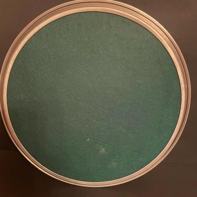 LOT 174: MCM Style Stainless Steel Fondue Set with 60 Inch Round Tablecloth and Matching Napkins (16 Inch Square) and More ...