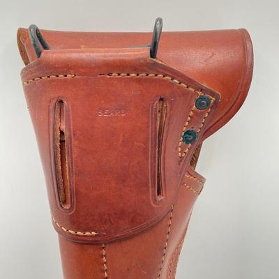LOT 175: Pair of Leather Firearm Holders / Holsters - US and Red Head Brands