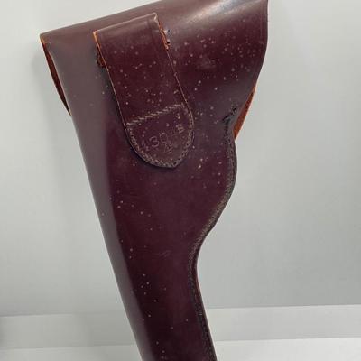 LOT 175: Pair of Leather Firearm Holders / Holsters - US and Red Head Brands