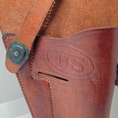 LOT 176: Pair of Leather Firearm Holder / Holster - US Brand and More