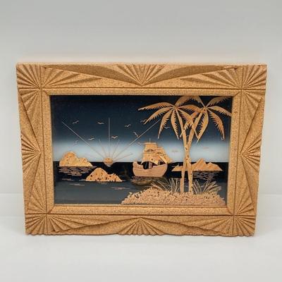 LOT 177: Explorer’s Collection - Santa Maria Ship Radio, Cork Art, Ship in Glass Bottle, Brass Whale, Decorative Desk Globe and More