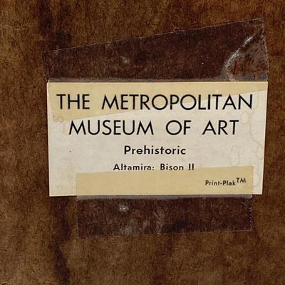 LOT 179: Hand Crafted Collection - The Metropolitan Museum of Art Prehistoric Bison Art, Fish Fossil, Percussion Frog, Carved Wood Decor...