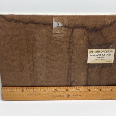 LOT 179: Hand Crafted Collection - The Metropolitan Museum of Art Prehistoric Bison Art, Fish Fossil, Percussion Frog, Carved Wood Decor...