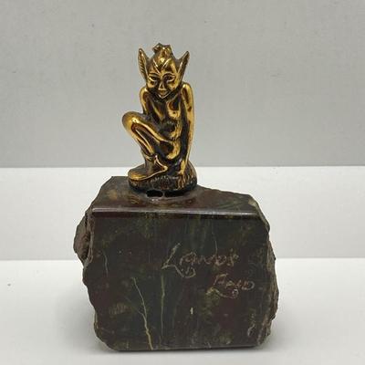 LOT 179: Hand Crafted Collection - The Metropolitan Museum of Art Prehistoric Bison Art, Fish Fossil, Percussion Frog, Carved Wood Decor...