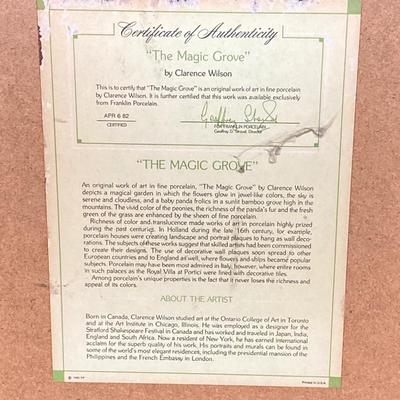 LOT 180: “The Magic Grove” Original Fine Porcelain Work of Art by Clarence Wilson with Certificate of Authenticity