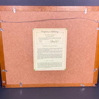 LOT 181: “Woodland Fantasy” Original Fine Porcelain Work of Art by Clarence Wilson with Certificate of Authenticity