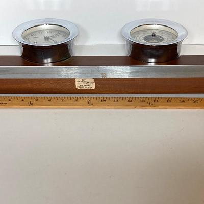 LOT 182: Seth Thomas Helmsman Chrome Ship’s Bell and Barometer Model # E537-007