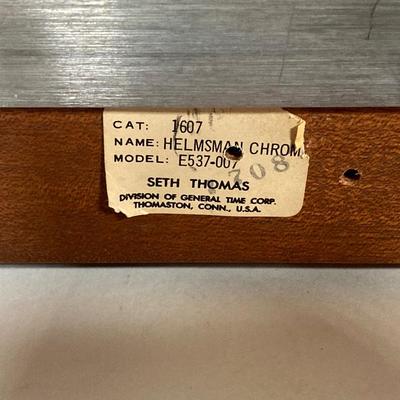 LOT 182: Seth Thomas Helmsman Chrome Ship’s Bell and Barometer Model # E537-007