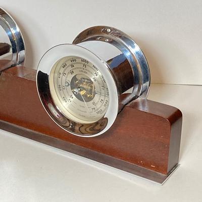 LOT 182: Seth Thomas Helmsman Chrome Ship’s Bell and Barometer Model # E537-007