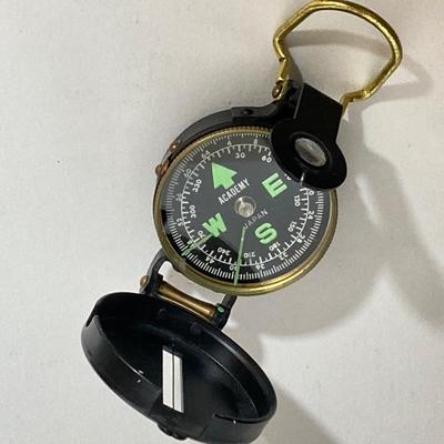 LOT 183: Pete Kershaw Belt Buckle with Leather Belt, Cabela’s Leather Belt with Collection of Whistles, Compass, Pocket Knives and More