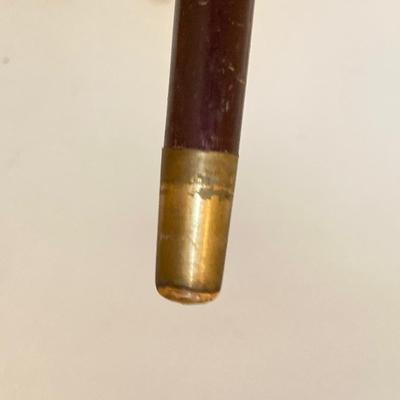 LOT 185: Vintage Knob Style w/Hidden Glass Flask/Vial Walking Stick/Cane & Unique Bamboo Style w/ Antler Handle Cane/Walking Stick