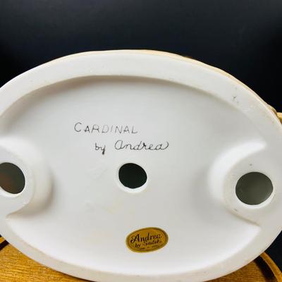 LOT:190: Collection of (3) Andrea by Sadak Birds Figurines - Cardinal, Parakeet and Blue Bird