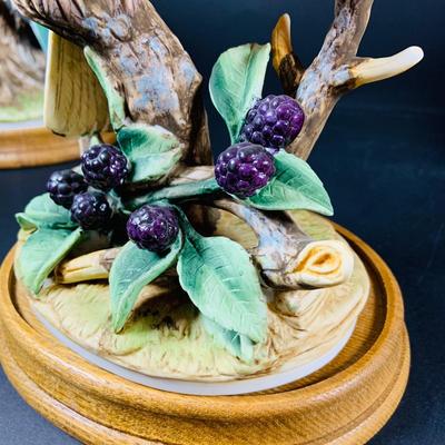 LOT:190: Collection of (3) Andrea by Sadak Birds Figurines - Cardinal, Parakeet and Blue Bird