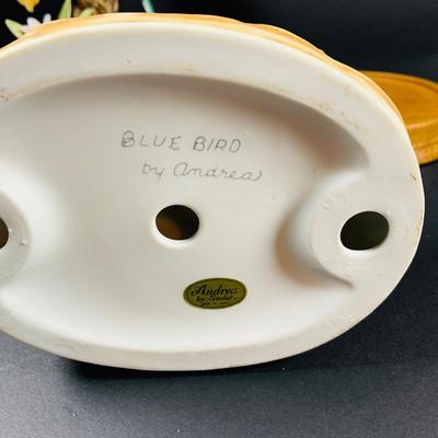 LOT:190: Collection of (3) Andrea by Sadak Birds Figurines - Cardinal, Parakeet and Blue Bird